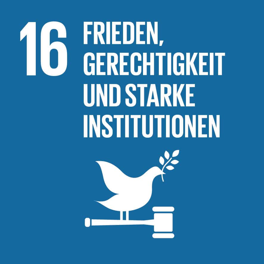 Wir unterstützen die 17 Nachhaltigkeitsziele (SDGs).