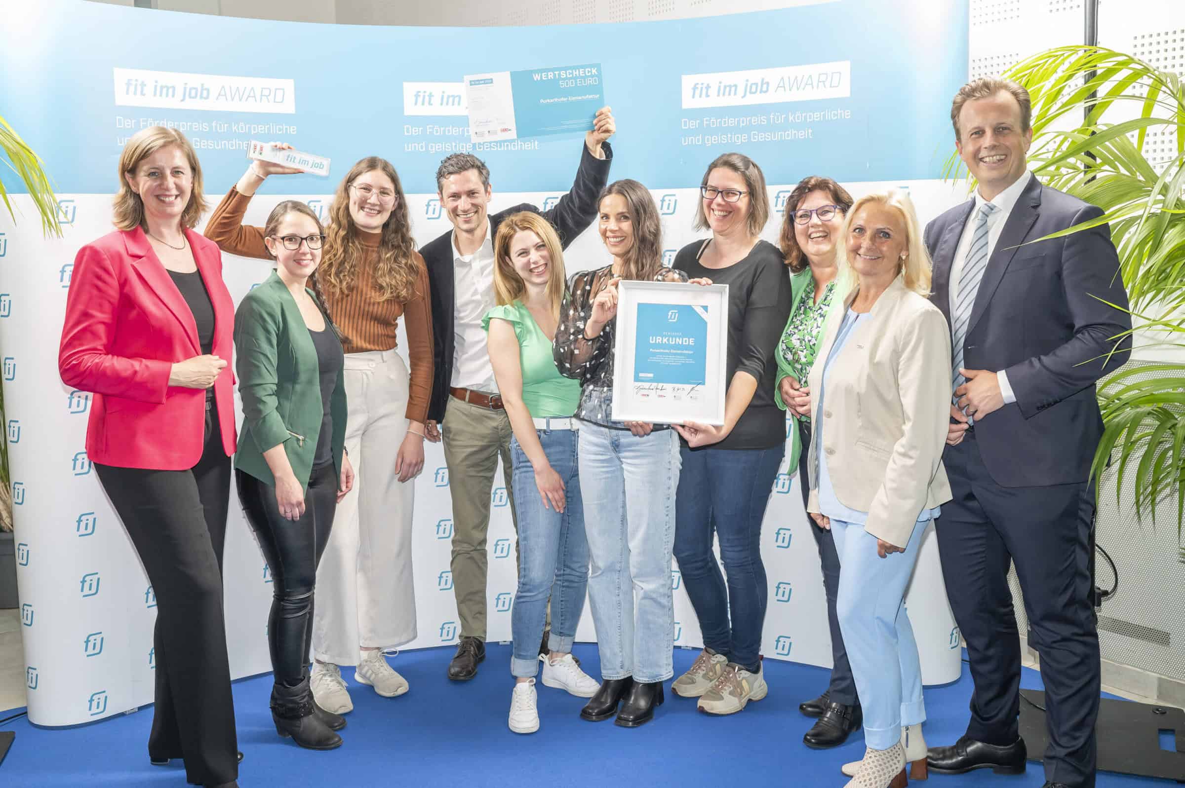 Purkarthofer Eis hat den Gesundheitspreis Fit im Job 2024 in seiner Kategorie erhalten!