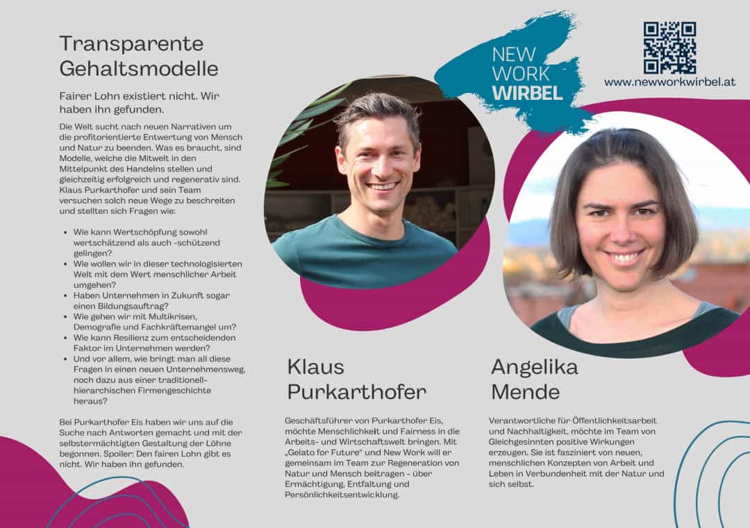 Klaus Purkarthofer und Angelika Mende haben einen Vortrag zu den New Work Aktivitäten gehalten.