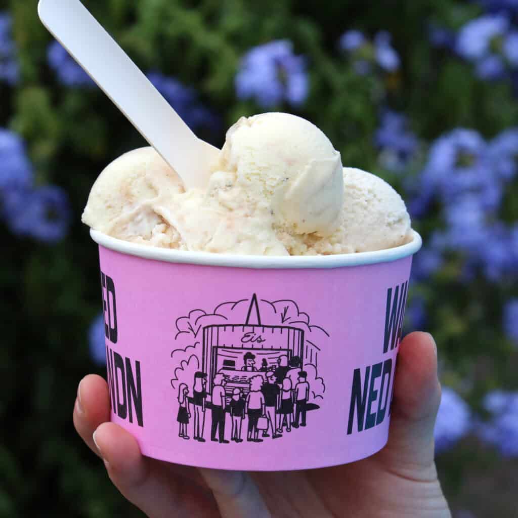 Unser Gelato for Future wird mit Zutaten aus regenerativen Landwirtschaften und ohne künstliche Zusatzstoffe zubereitet.