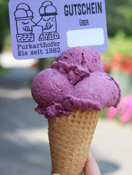 Ein Wertguschein von Purkarthofer Eis ist immer ein gutes Geschenk.
