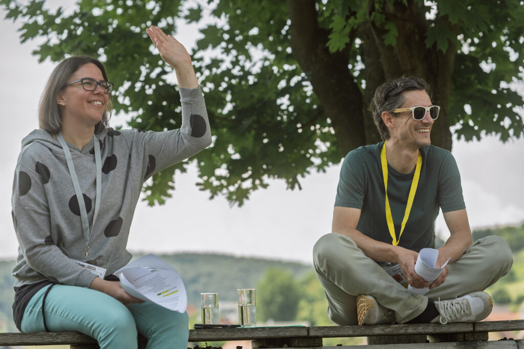 Klaus Purkarthofer und Angelika Mende beim diesejährigen Event Die Freiräume.