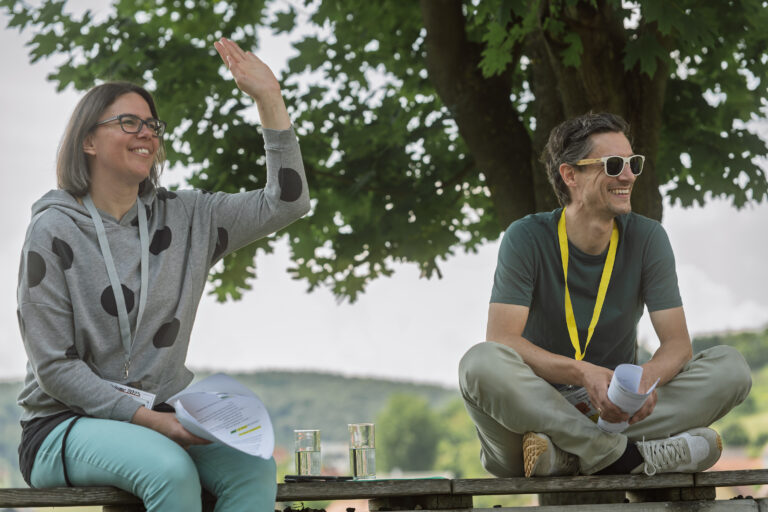 Klaus Purkarthofer und Angelika Mende beim diesejährigen Event Die Freiräume.