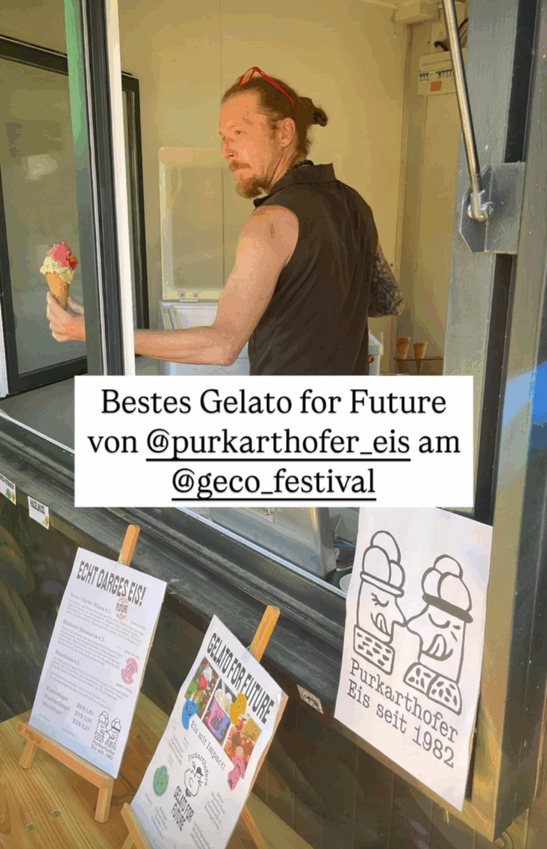 Tommy gab wieder Gelato for Future beim Geco Festival aus.