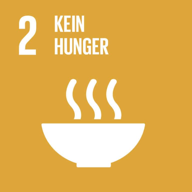 Mit SDG 2 tragen wir zu nachhaltiger Landwirtschaft und Ernährung bei.