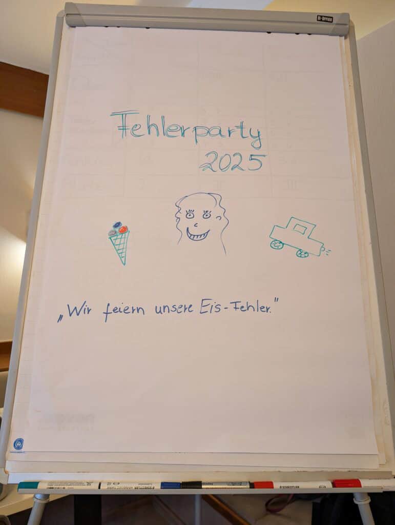 Zum ersten Mal haben wir eine Fehlerparty gemacht, um unsere Fehler zu feiern und aus ihnen zu lernen!