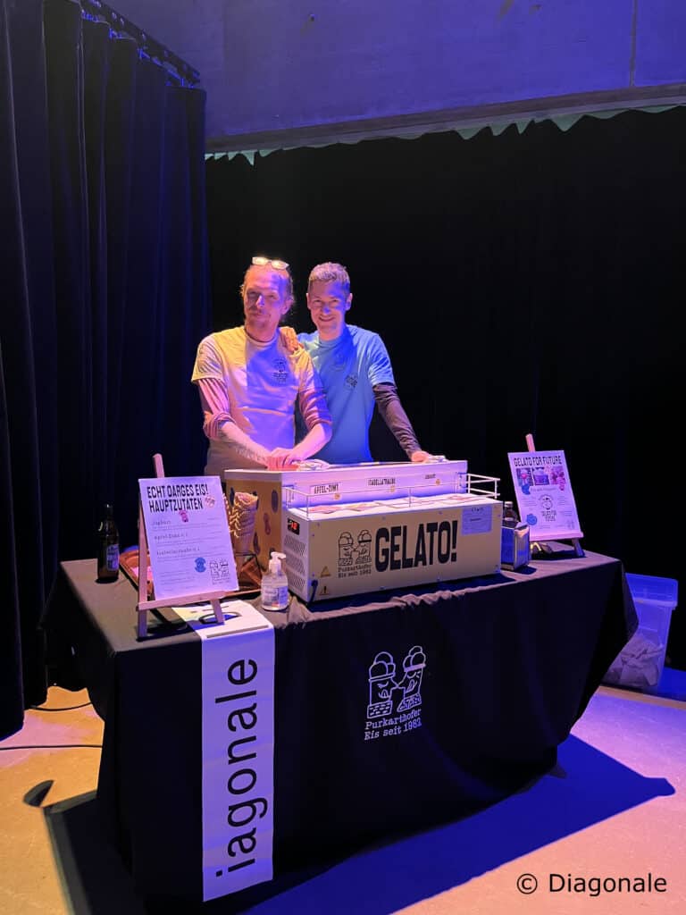 Köstliches Gelato for Future von Purkarthofer Eis bei der Eröffnung der Diagonale.