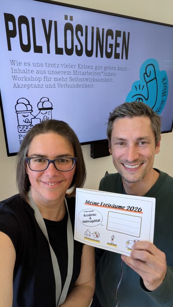 Klaus Purkarthofer und Angelika Mende waren bei dem Event Freiräume und haben erstmals einen Workshop gehalten.